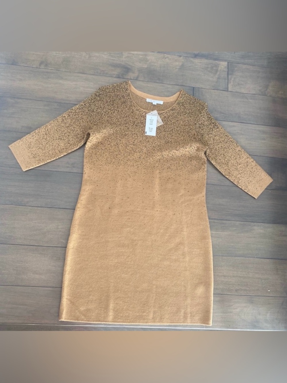 Cleo sweter dress with gold/ brown Ombre/  woman’s size Small - Picture 8 of 8
